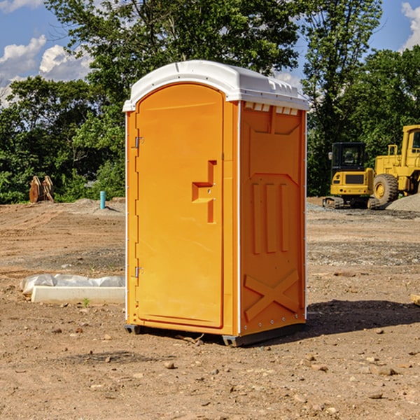 how often are the porta potties cleaned and serviced during a rental period in Nimrod MN